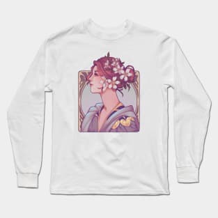 Floral Portrait Long Sleeve T-Shirt